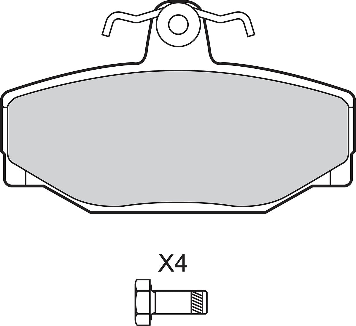 Jeu de 4 plaquettes de frein VALEO ref. 302860